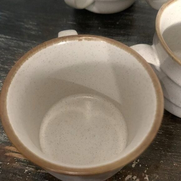 Studio Kraft Japan Ceramic Coffee Cups Set Of 4 Beige & Brown Vintage - Picture 3 of 6